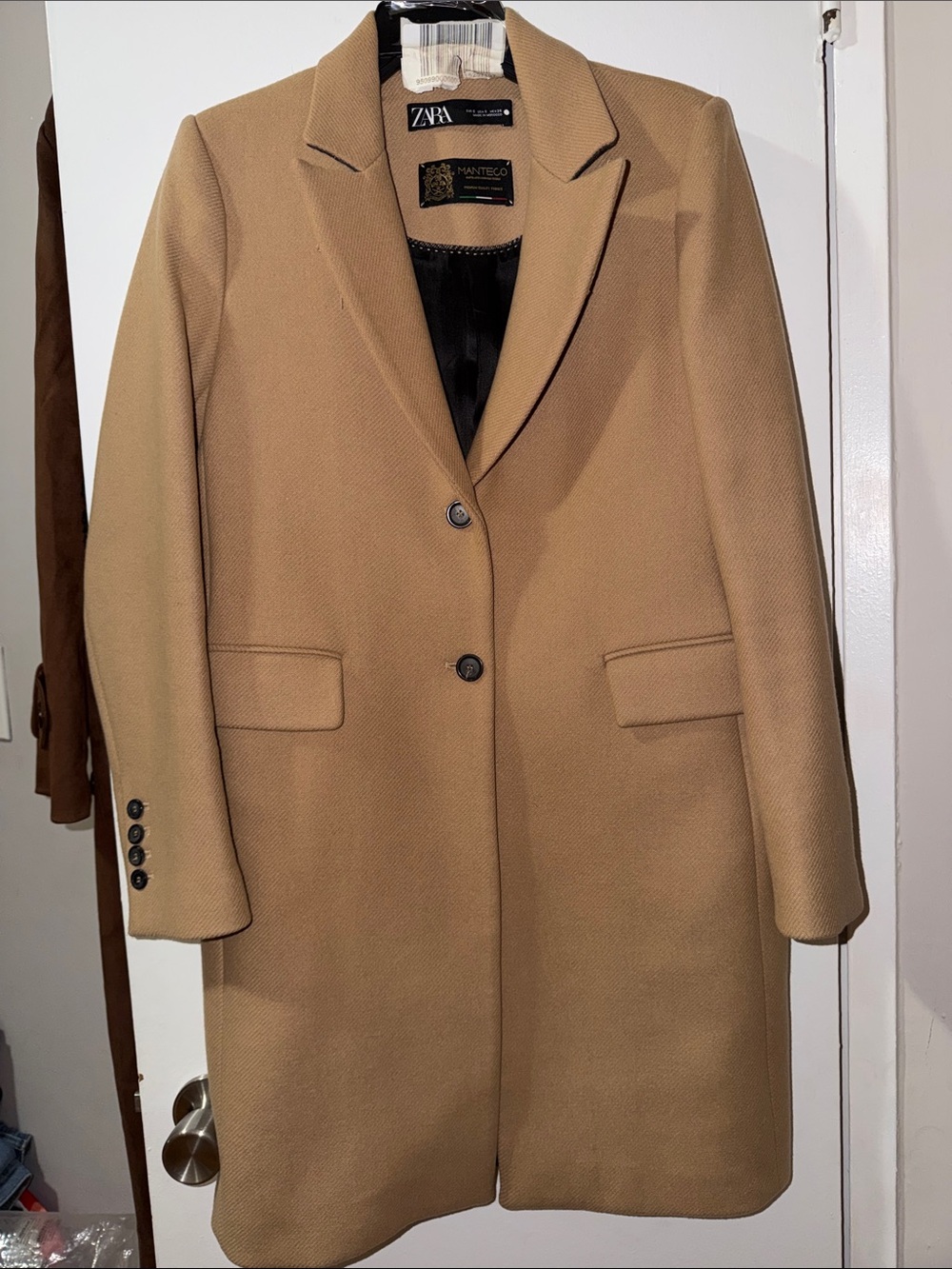 EUC Zara Women's Camel Single-Button Trench Coat Sz S